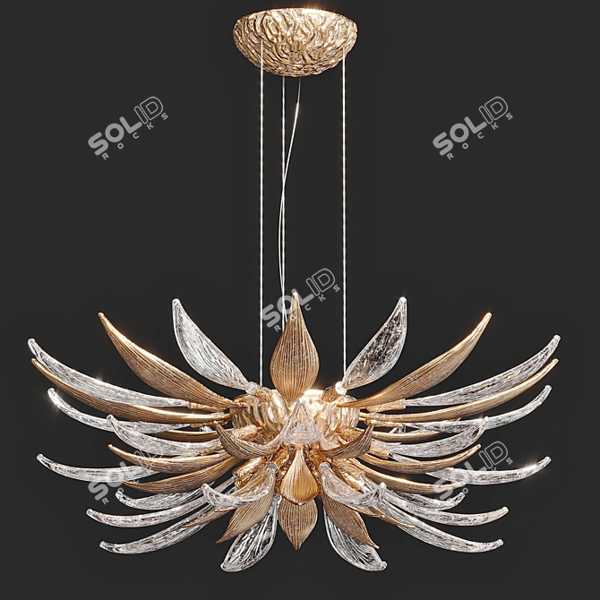 Dandelion Hope Flower Pendant Light 3D model image 1