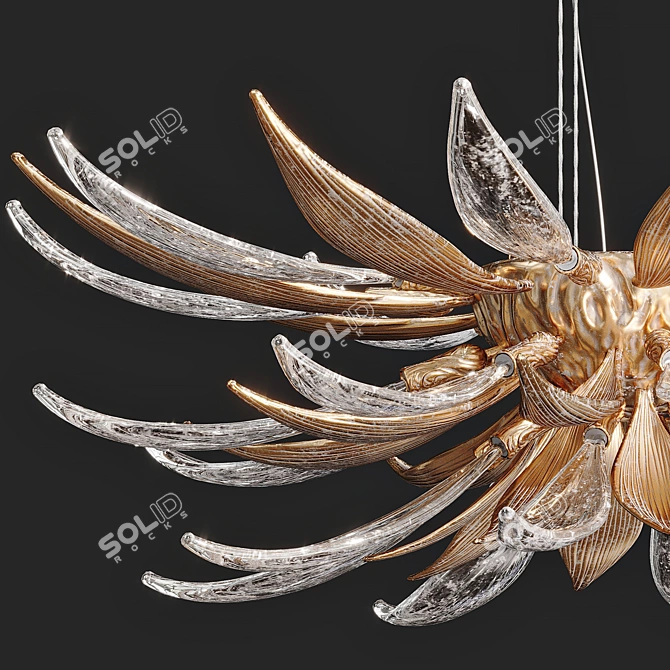 Dandelion Hope Flower Pendant Light 3D model image 2