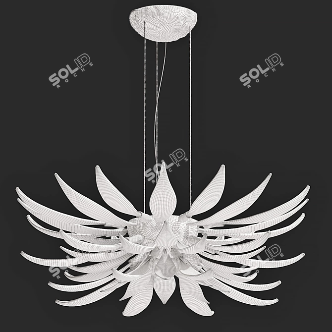 Dandelion Hope Flower Pendant Light 3D model image 4