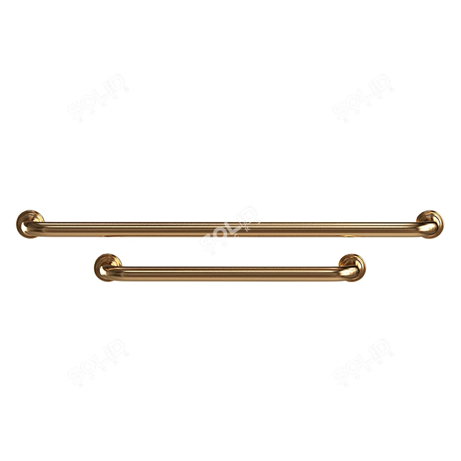 Sleek Ansel Drawer Pull 3D model image 2