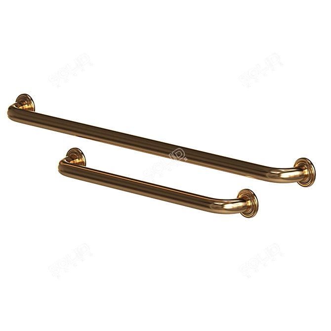 Sleek Ansel Drawer Pull 3D model image 3