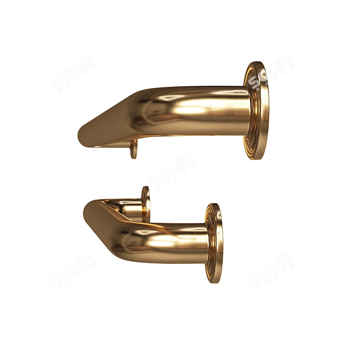 Sleek Ansel Drawer Pull 3D model image 5