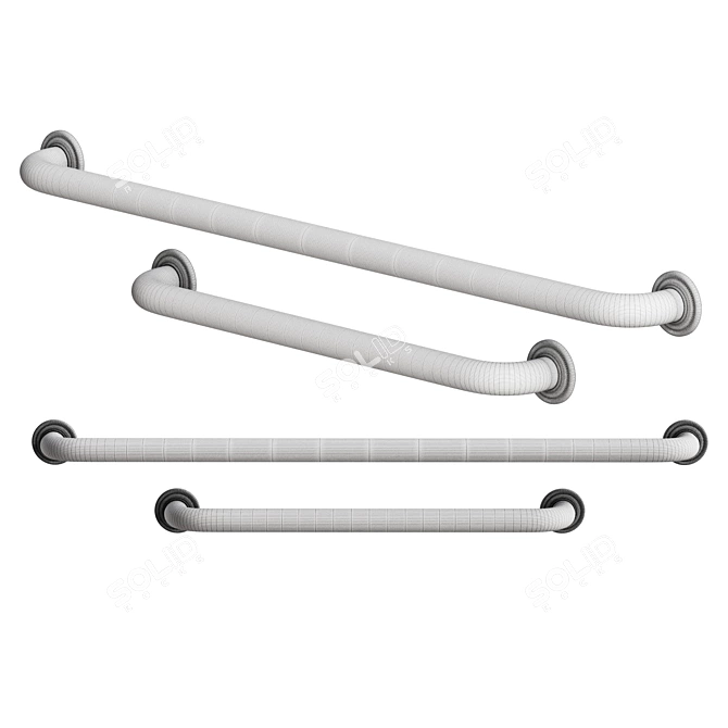 Sleek Ansel Drawer Pull 3D model image 6