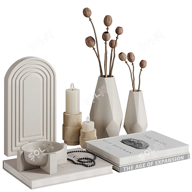 Modern Decorative Set for Home 3D model image 1