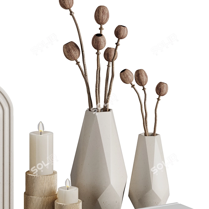 Modern Decorative Set for Home 3D model image 2