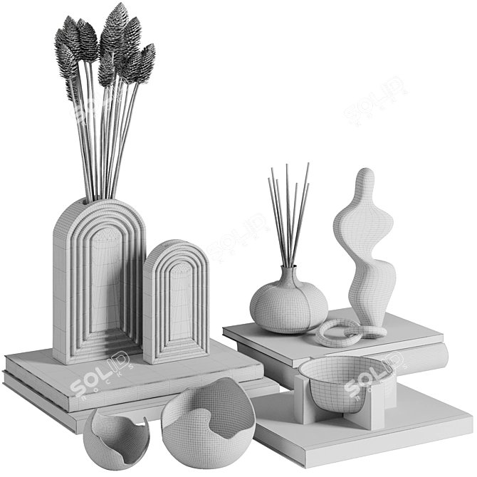 Modern Geometric Decor Set 3D model image 6