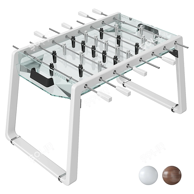 Canvas Glass Foosball Table 3D Model 3D model image 1