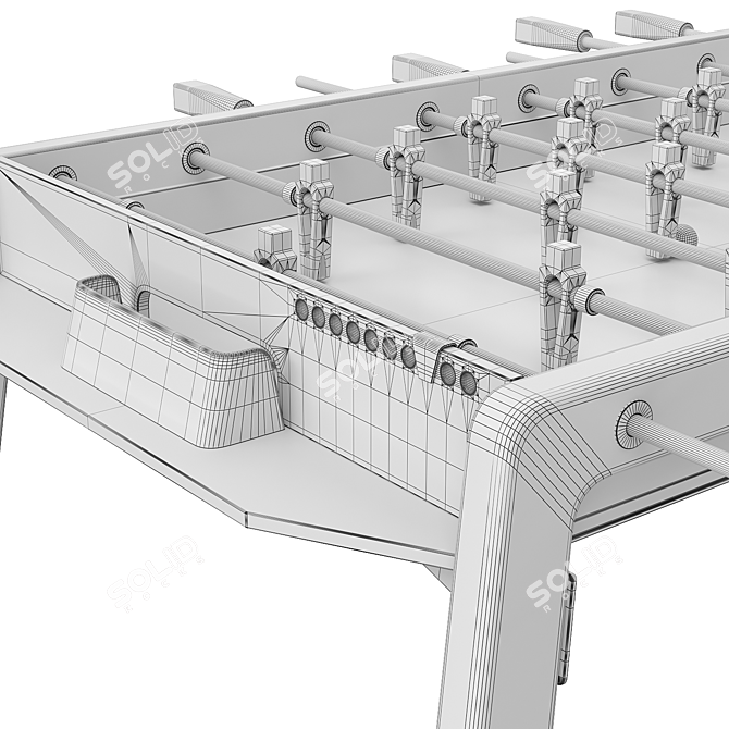 Canvas Glass Foosball Table 3D Model 3D model image 6