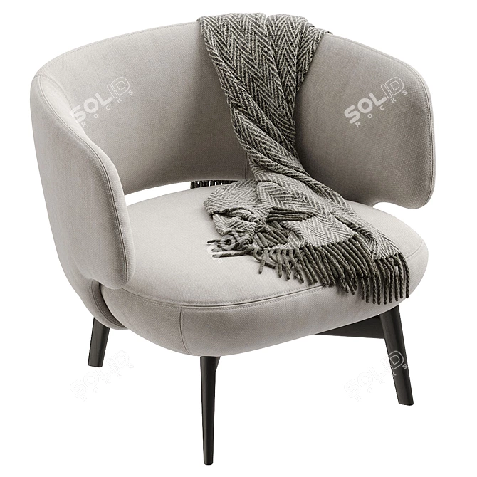 Modern Stylish Bonaldo Doge Armchair 3D model image 2