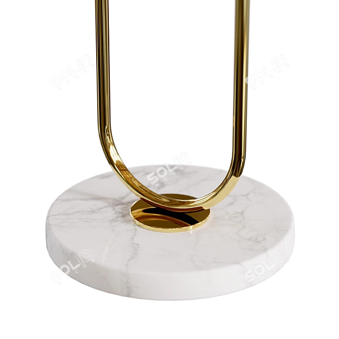 Modern Golden Marble Table Lamp 3D model image 2