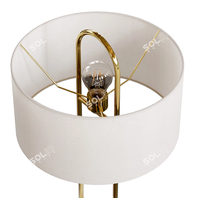 Modern Golden Marble Table Lamp 3D model image 3