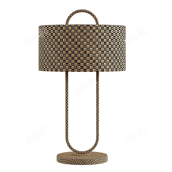 Modern Golden Marble Table Lamp 3D model image 6