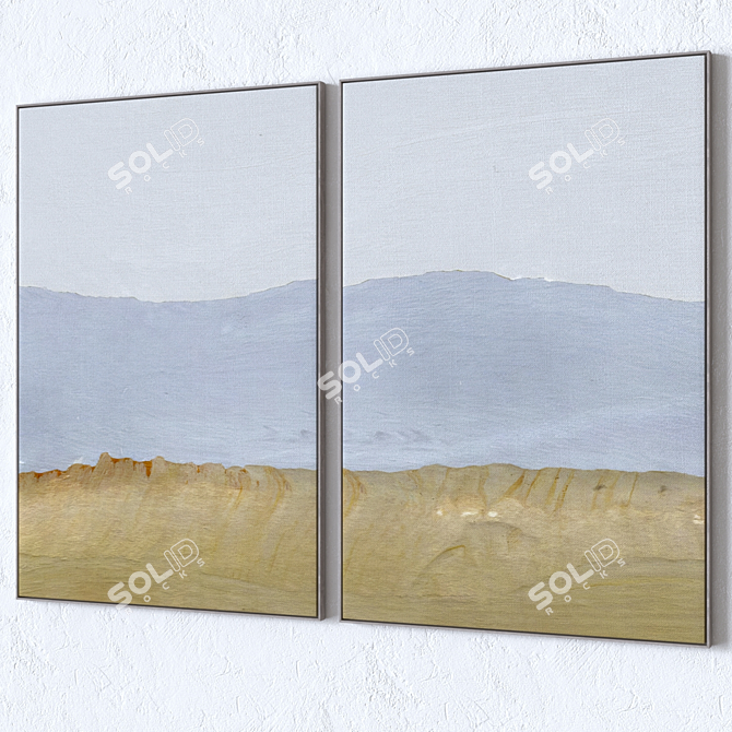 Wall Art Set with Frames 3D model image 3