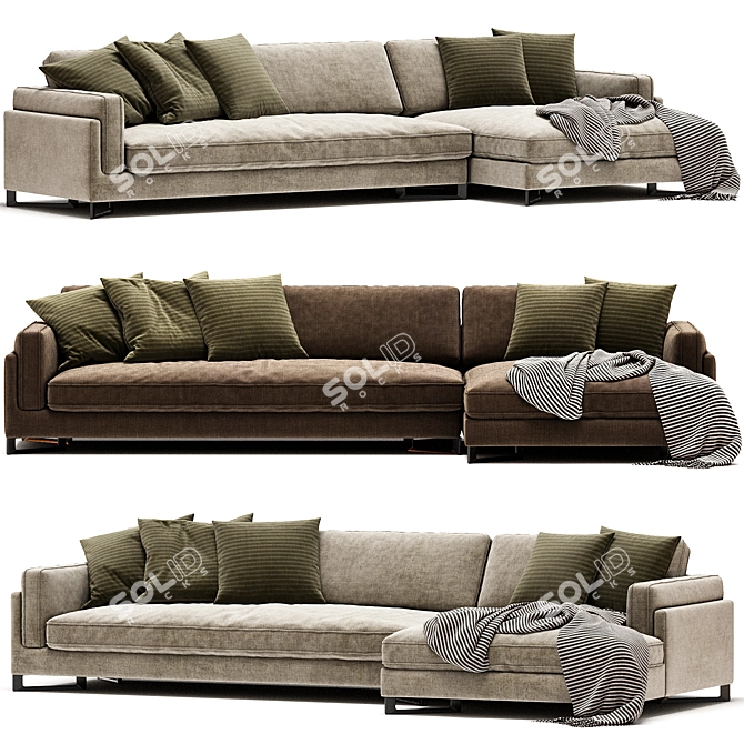 Davis IN Sofa: Modern Elegance 3D model image 1