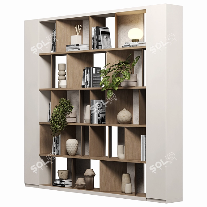 Modular Cabinet with Shelves 3D model image 2