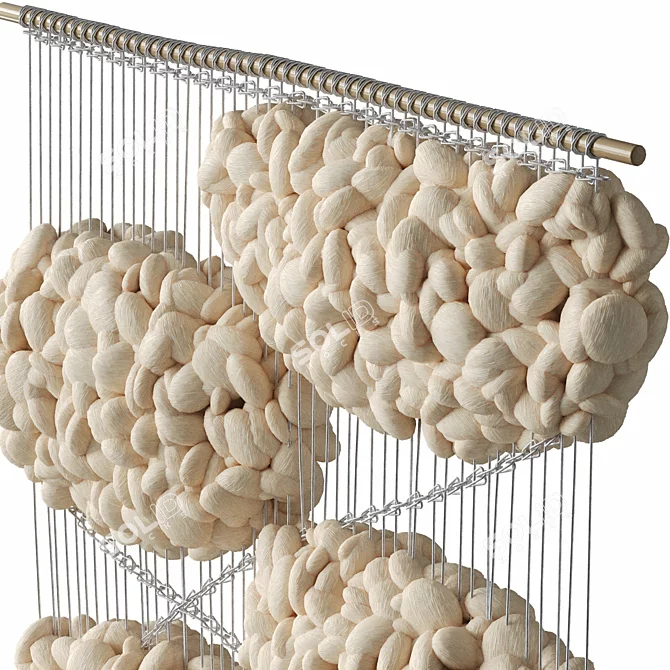 White Cloud Tapestry Wall Hanging 3D model image 4