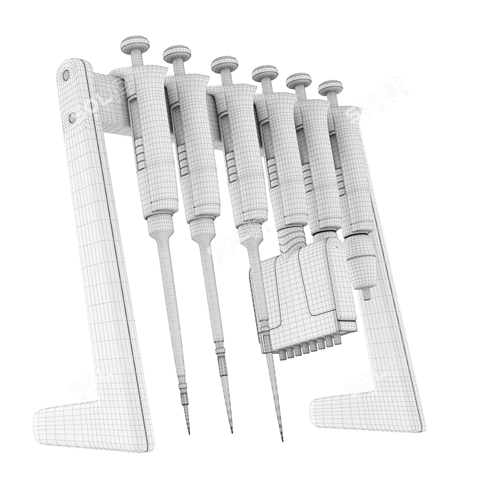 Precision Lab Pipettes Thermo 3D model image 3