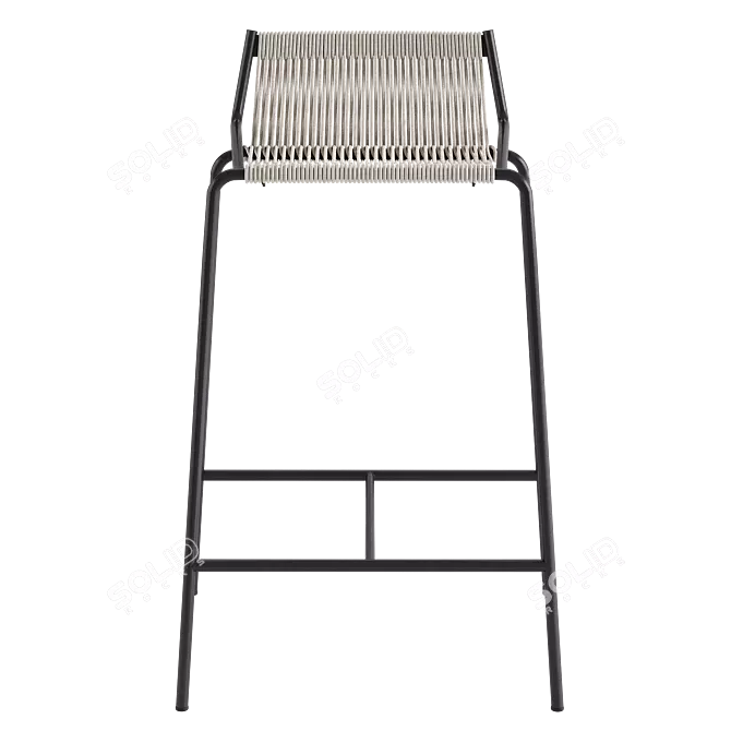 Modern Sleek Noel Counter Chair 3D model image 2