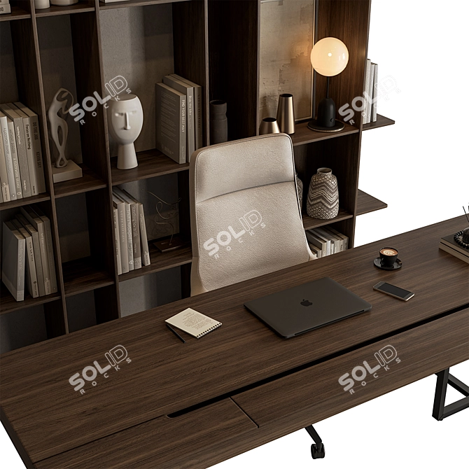 Executive Boss Desk - Modern Office 3D model image 2