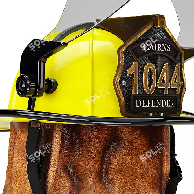 Firefighter Helmet in 4K Textures 3D model image 4