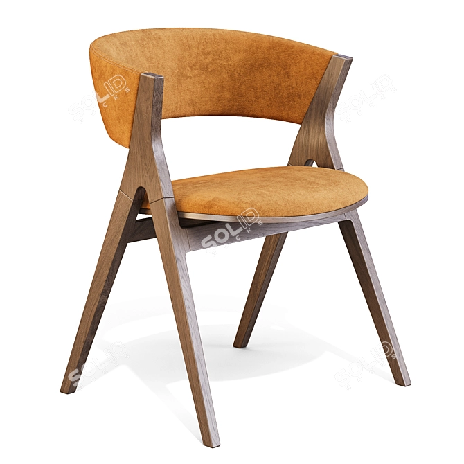 Dynamic Contemporary Remo Dining Chair 3D model image 2