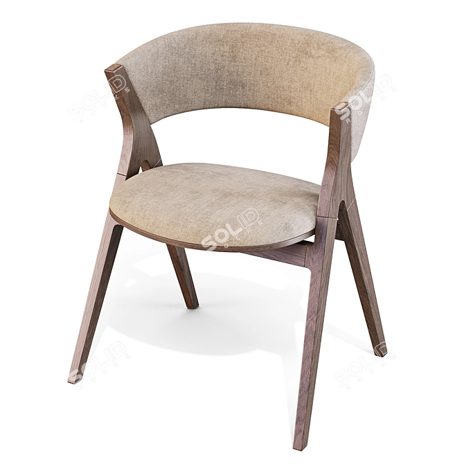 Dynamic Contemporary Remo Dining Chair 3D model image 5