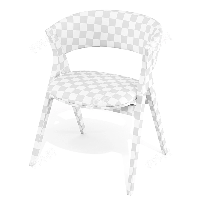 Dynamic Contemporary Remo Dining Chair 3D model image 6