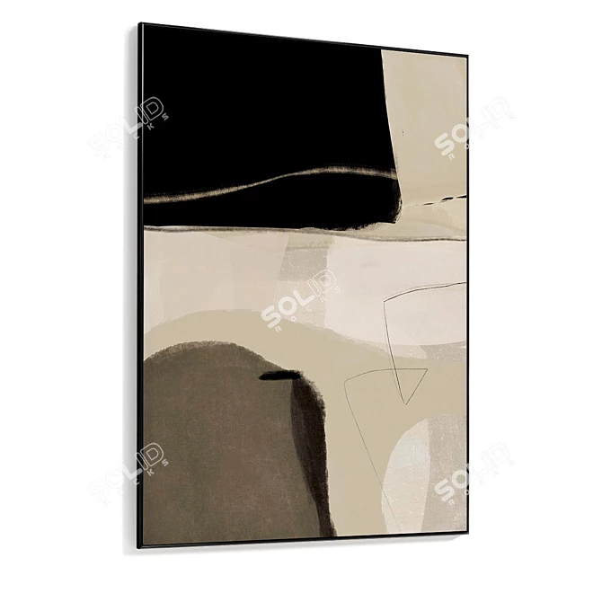 Plaster Dual Photo Frame Set 3D model image 4