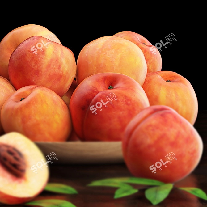 2015 Peach Dish 3D Model 3D model image 2