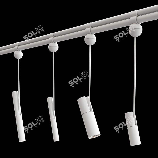 Sleek Circuit Pendant Light 3D model image 6