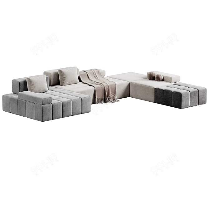 Contemporary Tetris Sofa Design 3D model image 2