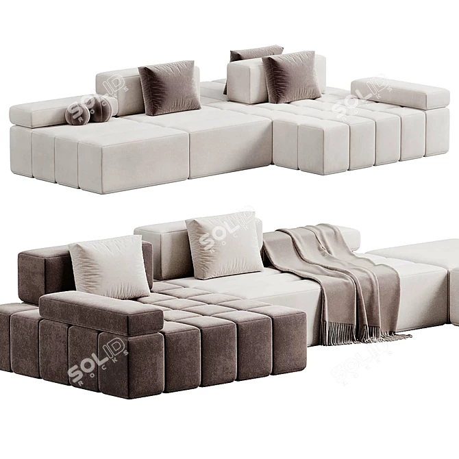 Contemporary Tetris Sofa Design 3D model image 3