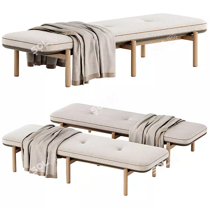  Frigerio STEPAN Fabric Bench 3D model image 4