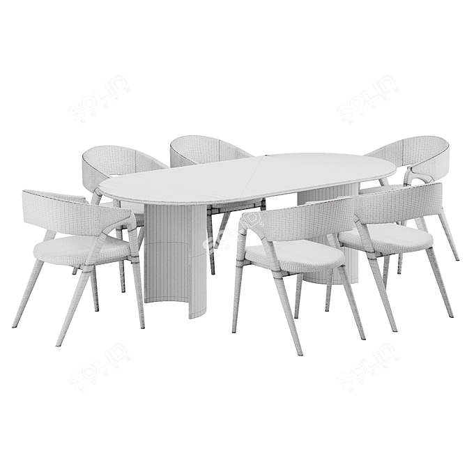  Modern Dining Chair Set 2016 3D model image 6