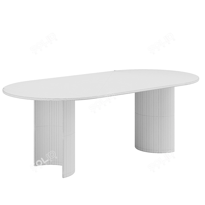 Modern 3-Piece Table Set 3D model image 4