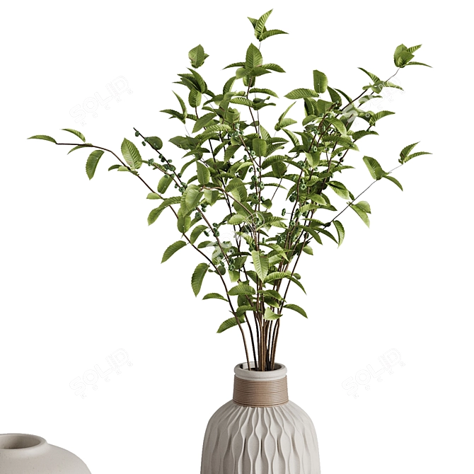 Elegant Decor Set with 60 Pieces 3D model image 5