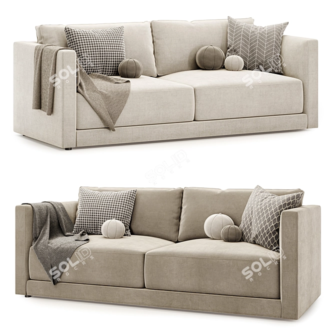 Modern Astra Sofa Set Collection 3D model image 1