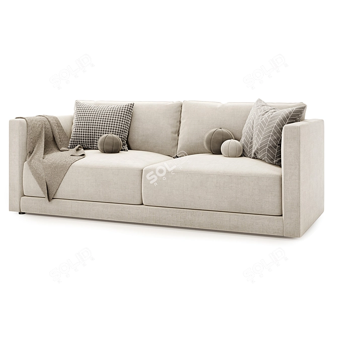 Modern Astra Sofa Set Collection 3D model image 2