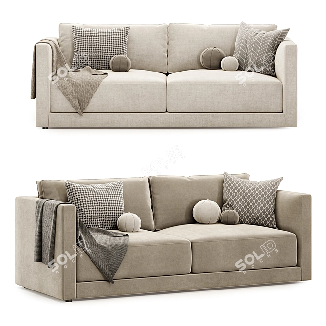 Modern Astra Sofa Set Collection 3D model image 3