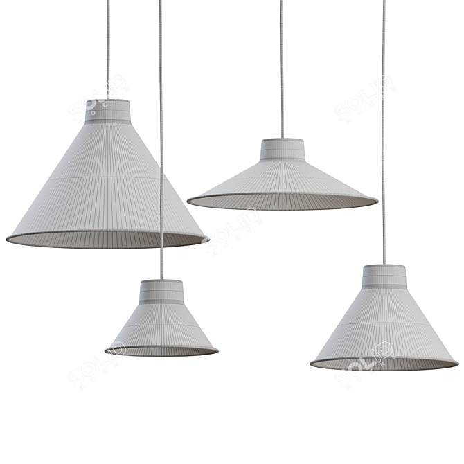 Modern Muuto Pendant Lamps Set 3D model image 3