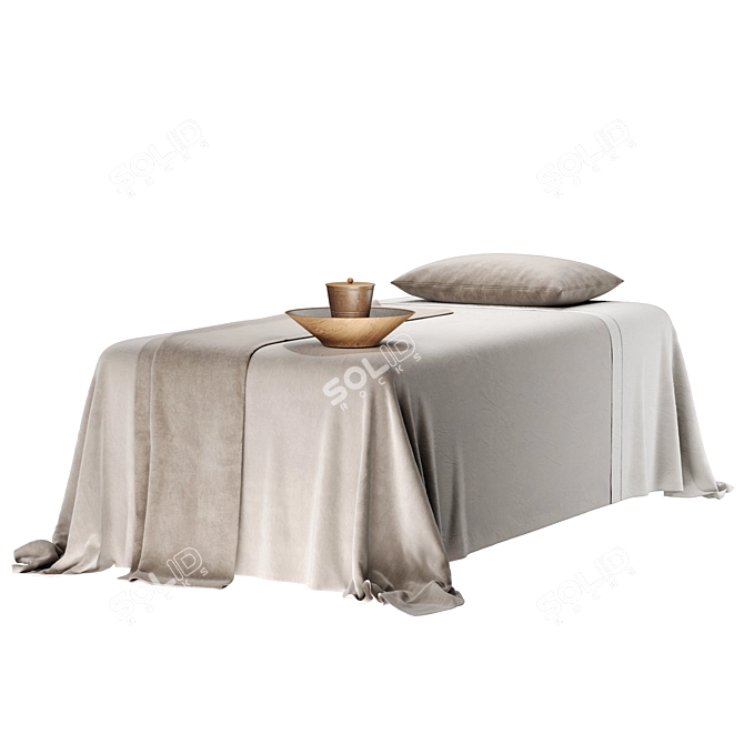 Decorated Massage Table for Salon 3D model image 7