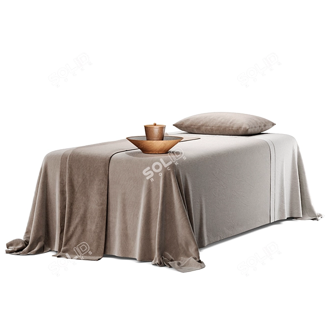 Decorated Massage Table for Salon 3D model image 12