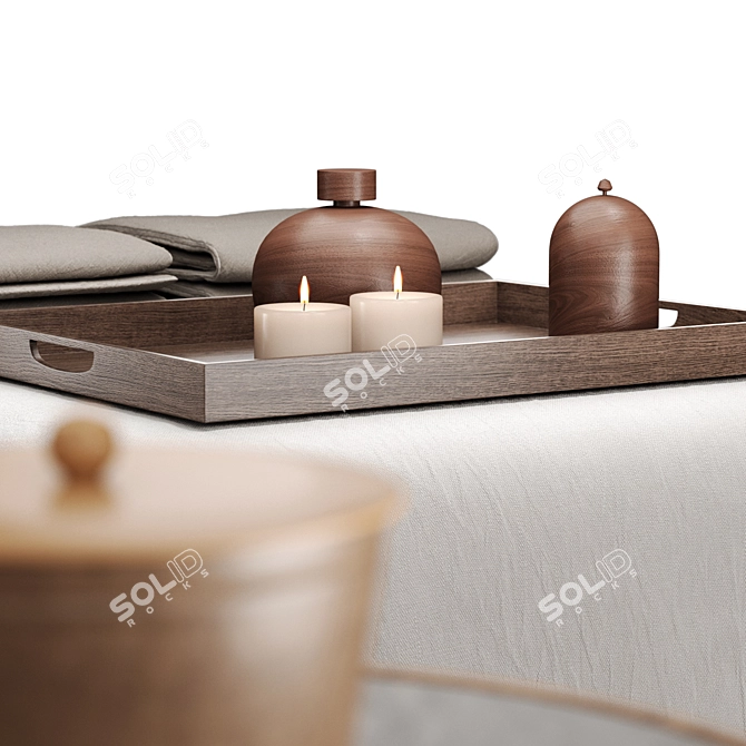 Decorated Massage Table for Salon 3D model image 14