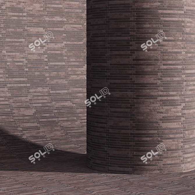 Long Modular Cladding Brick 3D model image 5