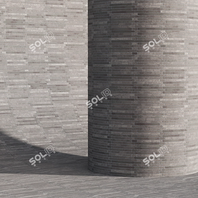 Long Modular Cladding Brick 3D model image 6