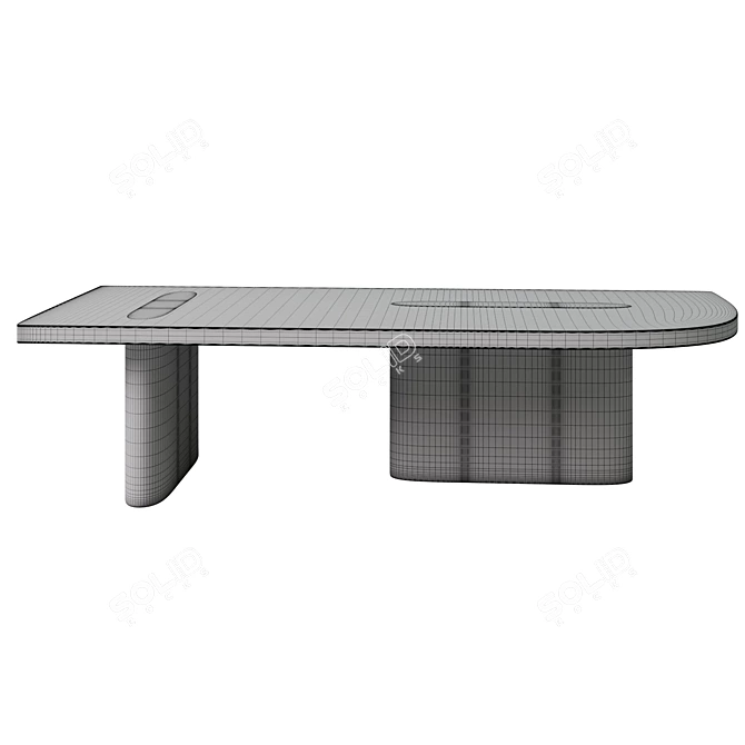 Japanese-inspired Stone Garden Coffee Table 3D model image 8