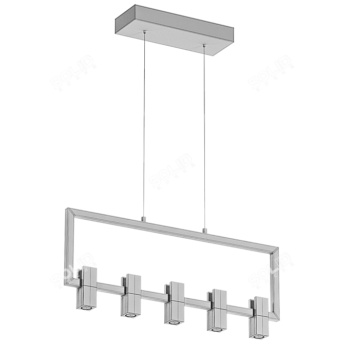 Sleek Kissey LED Pendant Light 3D model image 2