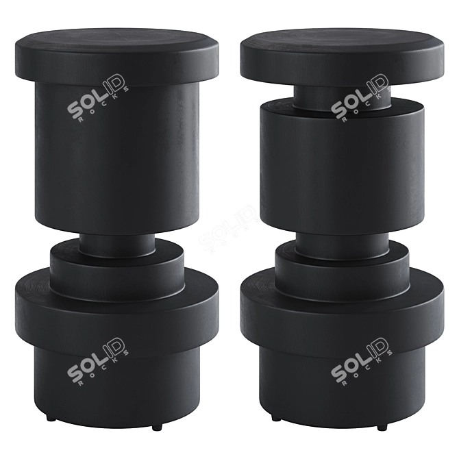 Modern Stylish Mai & Osco Stools 3D model image 1