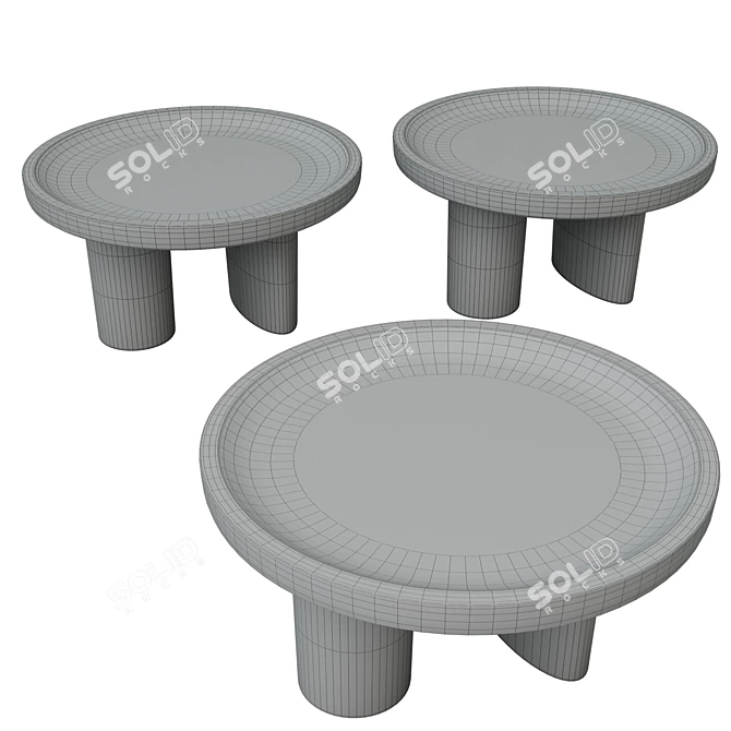 Stone Garden Minimalist Coffee Table 3D model image 5