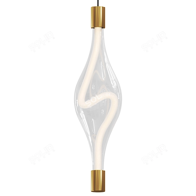 Modern Loop Pendant Light Fixture 3D model image 1